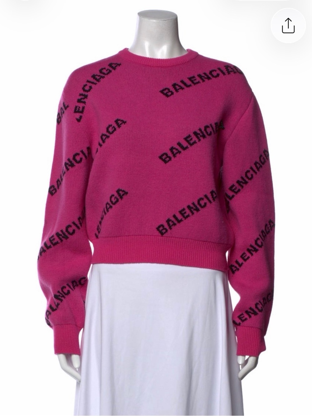 Balenciaga All Over Sweater Pink